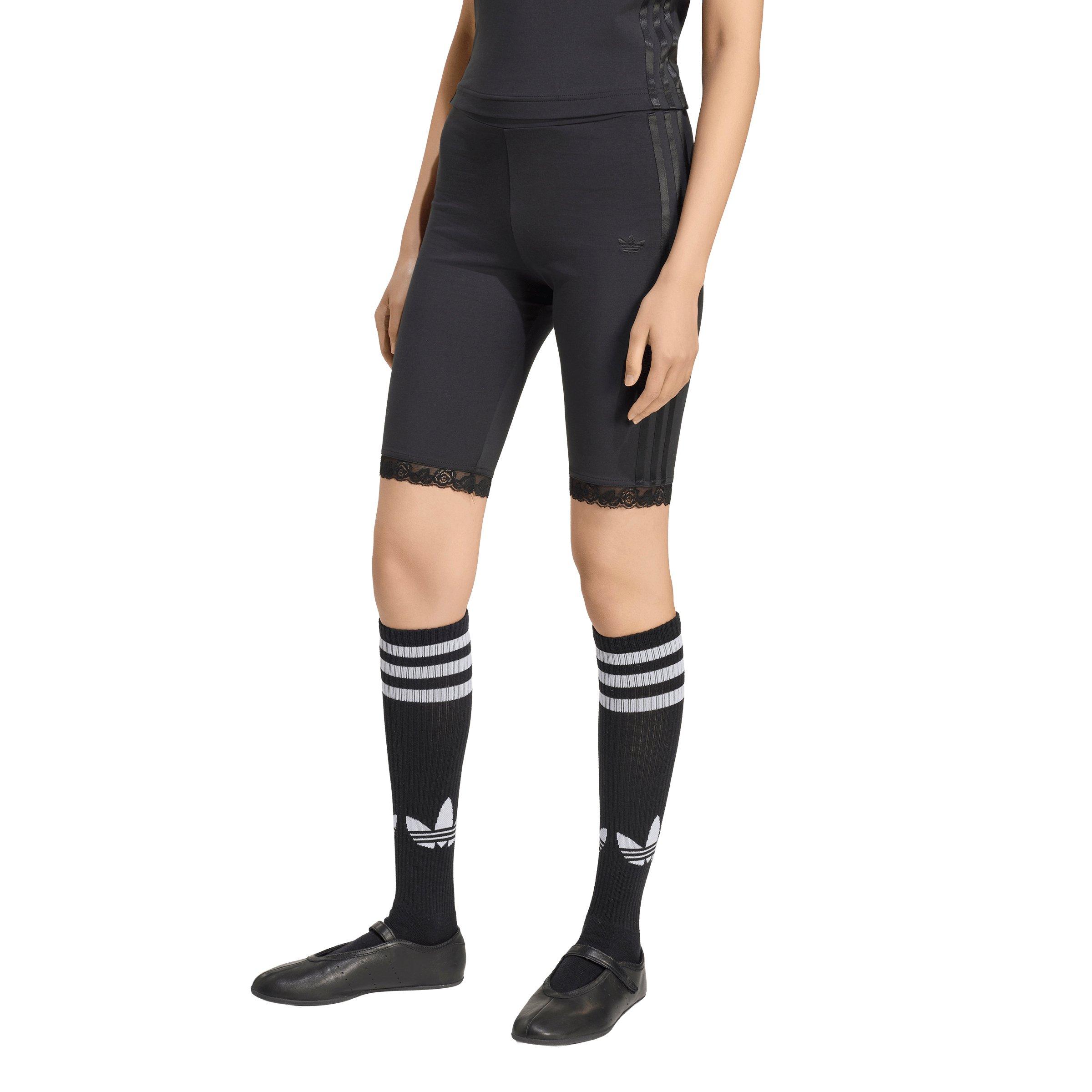 adidas Originals Women's Lace Cycling Shorts - Black - BLACK